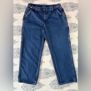 Carhartt Carpenter Jeans Mens 38x30 Blue Good FR Flame Resistant FRB13 DNM